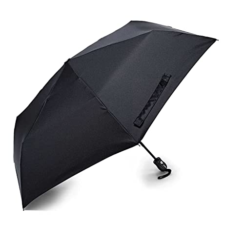 Samsonite Compact Auto Open/Close Umbrella, Black, One Size, Compact Auto Open/Close Umbrella