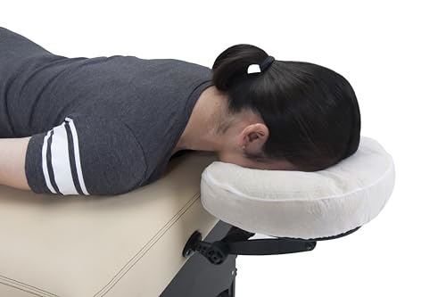 EARTHLITE Fitted Disposable Massage Headrest Cover – Medical-Grade, Soft, Non-Sticking Face Rest Cradle Covers (50 count)