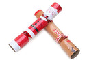 Toyland® Pack of 6 Fun Santa & Elf Christmas Crackers with Reindeer Figure to Race to Santa's Workshop Game