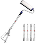 ZHUITU Airless Paint Sprayer Roller Inner Feed for High Pressure Airless Spray Gun with Wand Power Wall Brush Self-Priming Paint Roller 11.8 inch Extension Pole, Silver