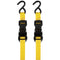 Stanley S10002 Black/Yellow 1" x 10' Ratchet Tie Down Straps - Light Cargo Hauling (1,500 lbs Break Strength), 2 Pack