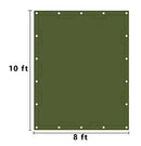 Zuperia 2 Pack Canvas Tarp, 8' x 10' ft, 28 MIL, with Rustproof Grommets, Waterproof, Heavy Duty Multipurpose Tarpaulin Cover for Canopy Tent, Roof, Camping, Woodpile (Olive Green)