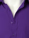 ZEROYAA Men's Regular Fit Dress Shirt Solid Wrinkle-Free Long Sleeve Casual Business Button Up Shirts with Pocket, Purple, X-Large