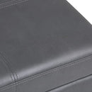 Simpli Home Kingsley Large Storage Ottoman Bench, Stone Grey