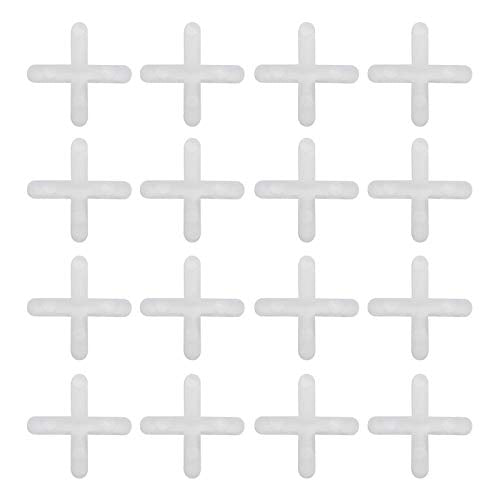 ECSiNG 1000pcs 3mm Cross Shaped Tile Leveling System Spacer Plastic Clips Tiling Tool