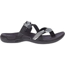 Merrell Women's District Mendi Thong Sandal, BLACK/WHITE, 6 medium