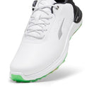 PUMA GOLF Men's Phantomcat Nitro Sneaker, Puma White-puma Black-fluro Green Pes, 15