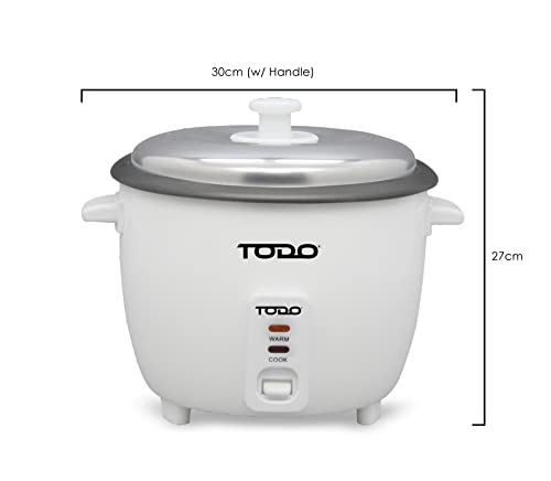 TODO 1.8L Rice Cooker 10 Cup Capacity 700W Spoon Cup Keep Warm Non Stick Pan