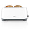 Sunbeam Rise Up 4 Slice Toaster | Extra Long Slots, 7 Browning Settings, White TAP0003WH