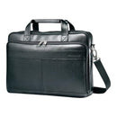Samsonite Leather Slim Briefcase, Black, 16 Inch, 48073-1041