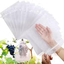 100pcs 20 * 30cm Fruit Protection Bags, Reusable Mesh Drawstring Protectors Bag for Fruits Vegetables, Garden Orchard Netting Protector (100, White-20 * 30CM)