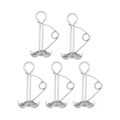 CLISPEED 5Pcs Fishbone Cord Tent Pegs Fishbone Tent Rope Tightener Aluminum Deck Tie Down Anchor Cord Adjusters Tensioners