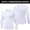 Men's Compression Shirts Longs Sleeve Workout Gym T-Shirt Running Tops Cool Dry Sports Base Layer Athletic Undershirts, Black+white+f Grey, X-Large
