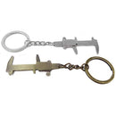 Honbay 2PCS Mini Metal Movable Vernier Caliper Ruler Key Chain Keyring for Men Women