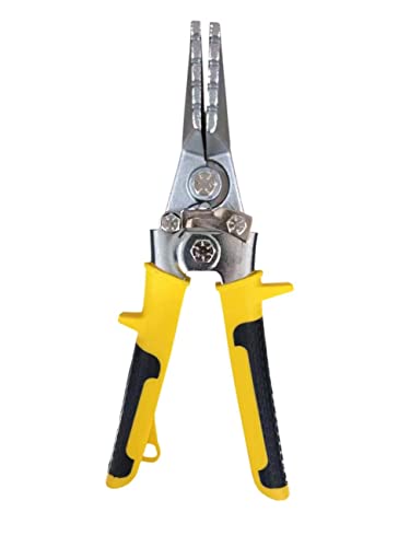 Zeluga ZL242 6in. Straight Jaw Sheet Metal Hand Seamer, Sheet Metal Bender Tools for Flattening Metal, Yellow/Black