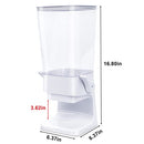 Zeadesign Cereal Dispenser Countertop 2Pc, Cereal Containers Storage, 5L Organization and Storage Containers for Kitchen, Dry Food Dispenser for Rice, Grains, Nuts, Snack,Oatmeal, Pet food, White