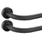 Lwiiom 2 Pack Matte Black Disc Curtain Rods, 28-48 Inches Window Curtain Rod,Adjustable Room Darkening Curtain Rod with Aluminum Finials and Brackets,Wrap Around Design