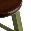 Winsome Wood Ivy Collection 29" Bar Stool, Walnut/Green