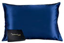 (Queen, Navy Blue) - 100% Silk Pillowcase for Hair Zippered Luxury 25 Momme Mulberry Silk Charmeuse Silk on Both Sides of Cover -Gift Wrapped- (Queen, Navy Blue)