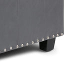 Simpli Home Kingsley Large Storage Ottoman Bench, Stone Grey