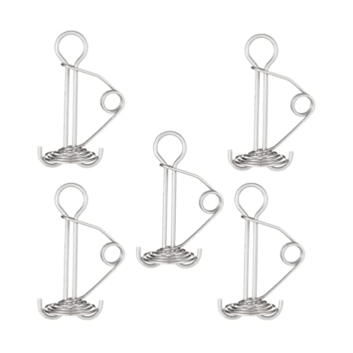 CLISPEED 5Pcs Fishbone Cord Tent Pegs Fishbone Tent Rope Tightener Aluminum Deck Tie Down Anchor Cord Adjusters Tensioners