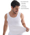 Henicepte Men Slimming Tummy Control Chest Compression Hide Gynecomastia Undershirt Shapewear, White, X-Large