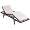 vidaXL Sun Lounger with Cushion Outdoor Wicker Garden Patio Backyard Chaise Lounge Sunbed Daybed Sofa Seating Furniture Poly Rattan Brown