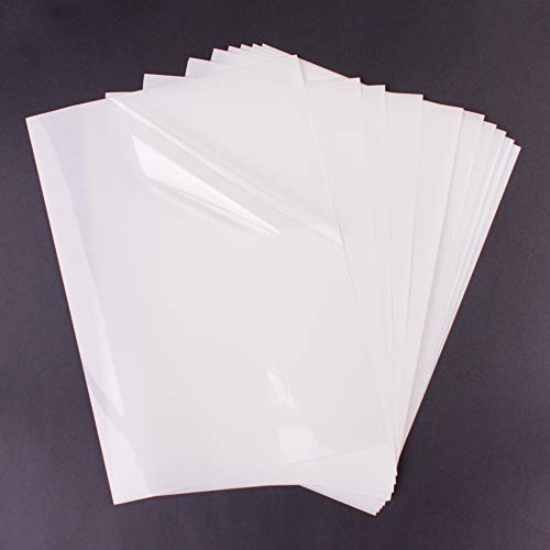 Avarrix Australia Printable Vinyl Sticker Paper for Inkjet & Laser Printer, Frosted Clear Glossy, 25 Sheets, A4 Size, Glossy Transparent Self Adhesive Sheets, Waterproof A4 Sticker Paper for Printer