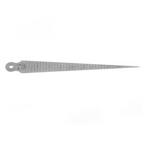 1-15mm Stainless Steel Taper Gauge, Wedge Feeler Taper Welding Gauge Gage Test Hole Metric/Imperial Measure, Miniature and Light Weight, Easy to Carry