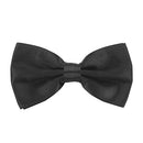 BOROLA Elegant Pre-tied Adjustable Men's Bow Tie for Men Boys, Black, Medium