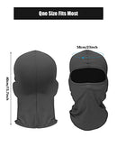 SATINIOR 9 Pcs Balaclava Sun Protection Full Face Mask Summer UV Bandana Face Covering Cooling Neck Gaiter Windproof Hood, Dark Gray, Black, Army Green, One size