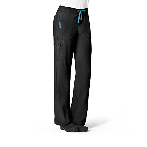 Carhartt Women's Petite Cross-Flex Utility Scrub Pant, Black, X-Small