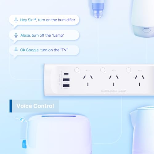 TP-Link Tapo Smart Wi-Fi Power Strip, Smart Home Safety Protection, Energy Saving, 18W Fast Charging, USB-C, USB-A, Individual Control, Remote & Voice Control, Schedule & Timer, Away Mode (Tapo P300)