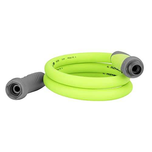 Flexzilla Garden Lead-in Hose with SwivelGrip, 5/8 in. x 5 ft., Heavy Duty, Lightweight, Drinking Water Safe, ZillaGreen - HFZG505YWS-E