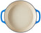 Lodge 3.6 Quart Enameled Cast Iron Oval Casserole with Lid – Dual Handles – Oven Safe up to 500° F or on Stovetop - Use to Marinate, Cook, Bake, Refrigerate and Serve – Caribbean Blue