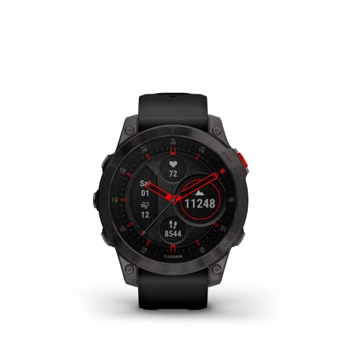 Garmin epix (Gen 2), Carbon Gray DLC Titanium with Black Band, Premium Active Smartwatch (010-02582-12)