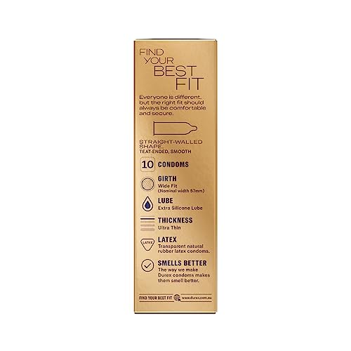 Durex Invisible Wide Fit Condoms Pack of 10