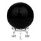 MerryNine 80mm/3.15" Top K9 Crystal Ball with Stylish Metallic Stand and Microfiber Clean Cloth, Decorative and Photography Accessory (Obsidian Black)