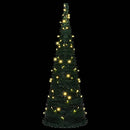 vidaXL Pop-up String Artificial Christmas Tree with LED Indoor Outdoor Home Garden Holiday Ornament Festival Xmas Decoration Green 180cm