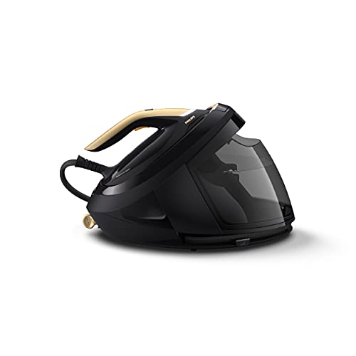 Philips Perfect Care 8000 Series PSG8130/80 Steam Generator - DynamiQ sensor 2.0 for optimal steam performance, 2700 W, Optimal TEMP, 8.5 bar steam pressure, 700 g/min steam output, black/gold