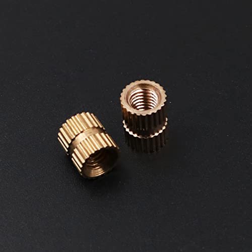 NUZAMAS 370 Pieces Threaded Insert Nut M2 M3 M4 M5 Internal Thread Knurled Nuts Brass Embedded Nuts for Plastic Parts in 3D Printed Parts