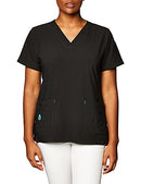 Carhartt Women's Cross-Flex Media Scrub Top, Black, Small