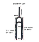 KRSEC 27.5/29 Air Bike Suspension Fork Mountain Bike Fork29 inch Travel 120mm Quick Release QR 9mm 28.6mm Straight Tube Manual Lockout Rebound Adjustable Ultralight Mountain Bike Front Forks XC AM 29"