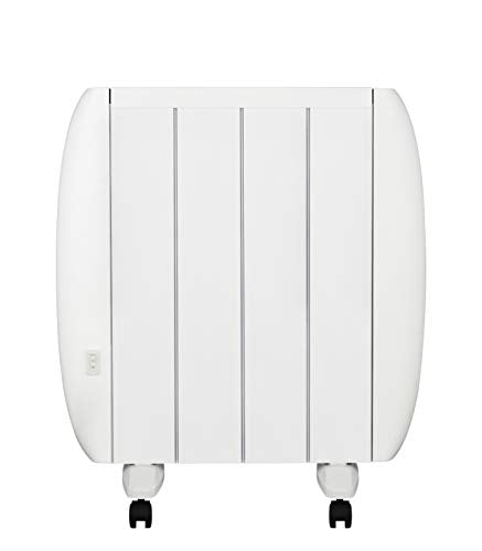 MYLEK Panel Heater Radiator 1000W Electric with Programmable Digital Timer - Aluminium Wall Mounted Freestanding Slim White, Bathroom IP24 Splashproof, LOT 20 Eco Design Energy Efficient (1KW)