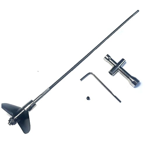 ZDingTech RC Boat Flex Shaft Prop UDI005-09 for UDI Arrow 5 RC Boat Parts,Steel Rope Parts for UDIRC 5 005 UDI005 UDI022 RC Boat Upgrade with Propellers,Mount(Flex Shaft Unit with Propellers)