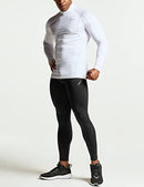 TSLA Men's Cool Dry Fit Mock Long Sleeve Compression Shirts, Athletic Workout Shirt, Active Sports Base Layer T-Shirt tm-MUT12-NWT Medium