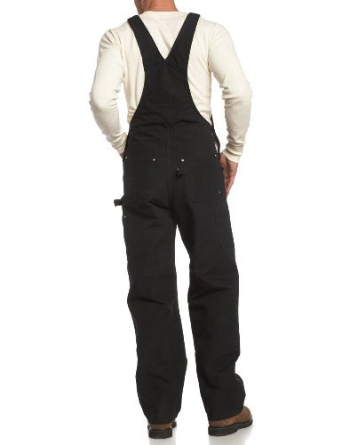 CARHARTT Men's Duck Bib Overall Unlined R01,Black,30 x 32