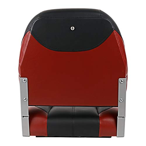 ERGOSEAT Two Tone Low Back Folding Boat Seat,Black/Red