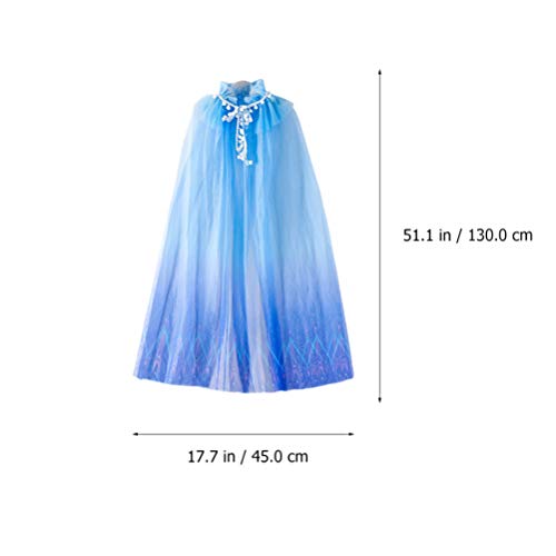TOYANDONA Princess Cloak Mesh Fairy Cape Princess Cosplay Dress Up Halloween Christmas Costumes Children Girls