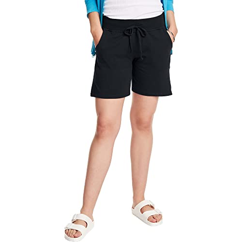 Hanes Women's Jersey Short, Black, Medium